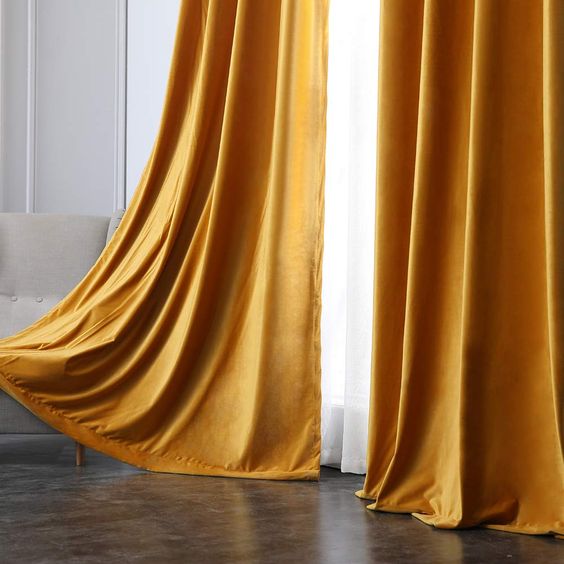Orange curtains