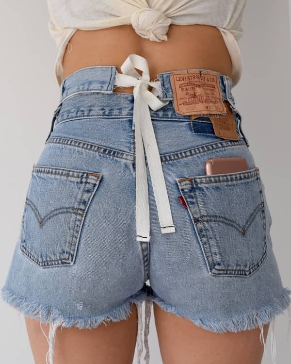 Upcycled Poom-Poom shorts