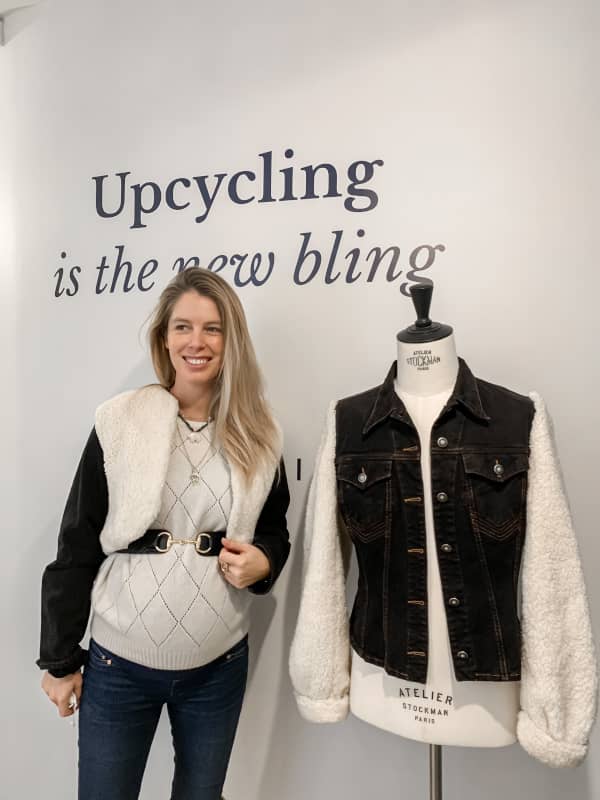 Denim and wool jacket