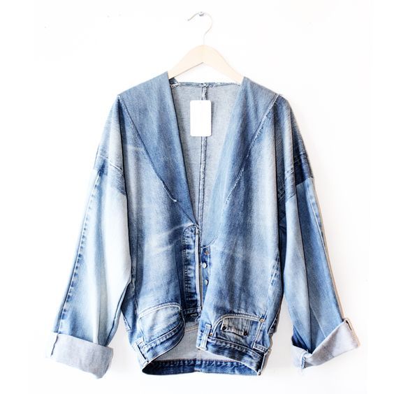 Denim jacket made from jeans
