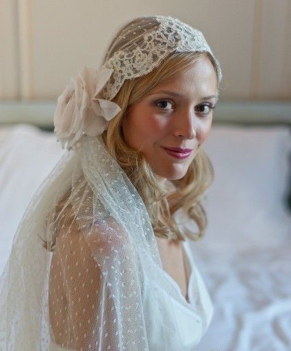 Bohemian veil for wedding dress