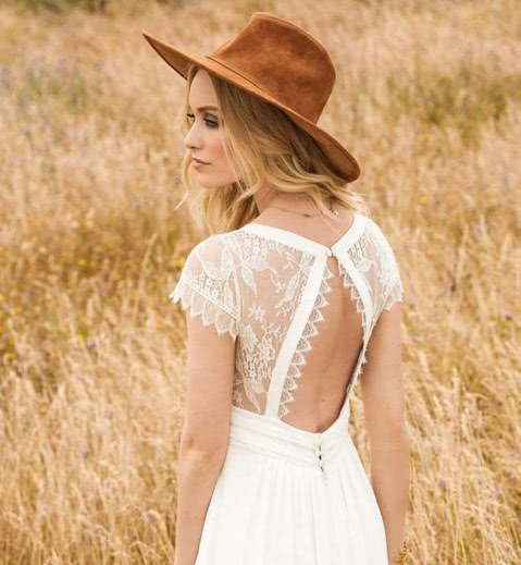 Boho hat wedding accessory