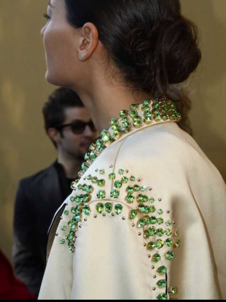 TILLI seamstresses personalize your garments by embroidering crystals and rhinestones.