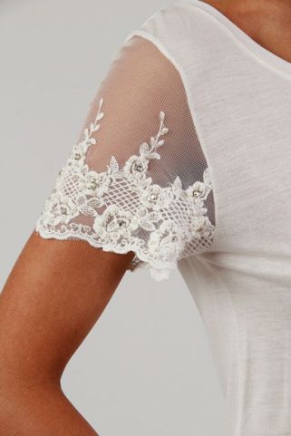 Lace t-shirt sleeve