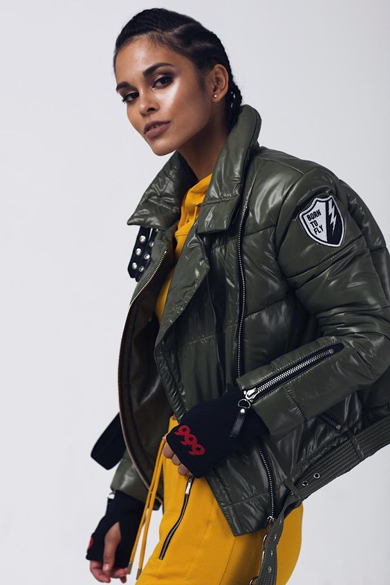 Khaki padded jacket
