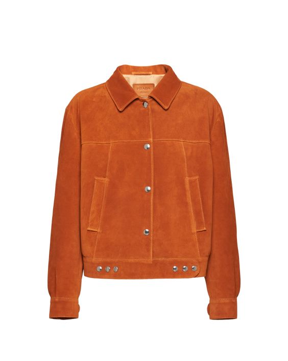 Prada orange jacket with press studs