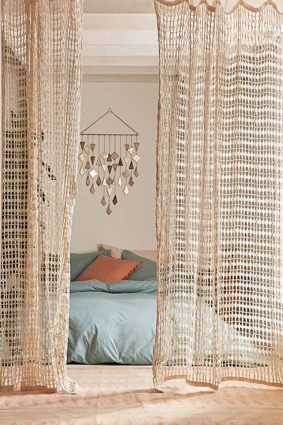 Bohemian natural fibre curtains