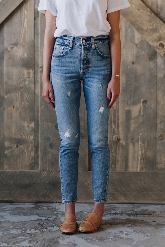 Classic hem women's jeans