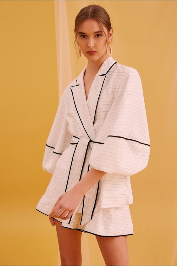 Bathrobe-style jumpsuit
