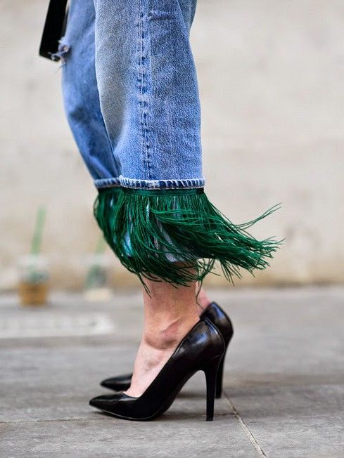Customised fringed hems