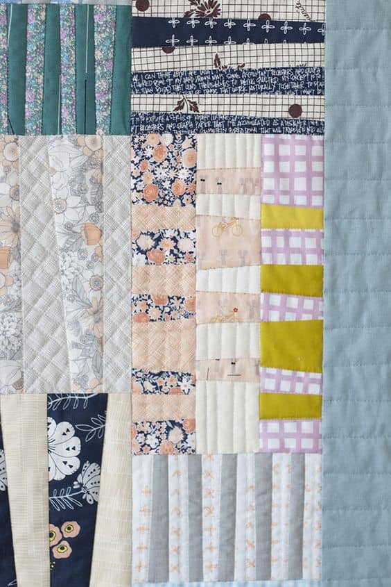 Focus on a patchwork throw