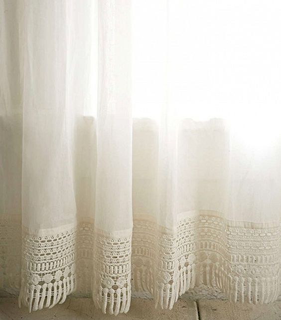 White curtains