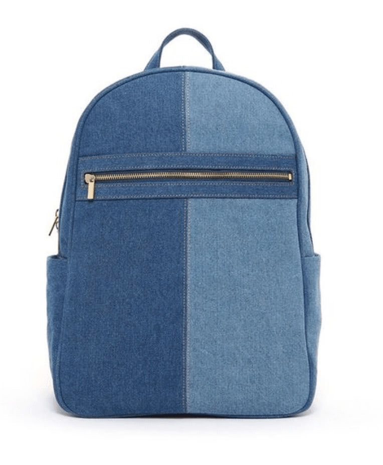 Backpack with 2 denim colours