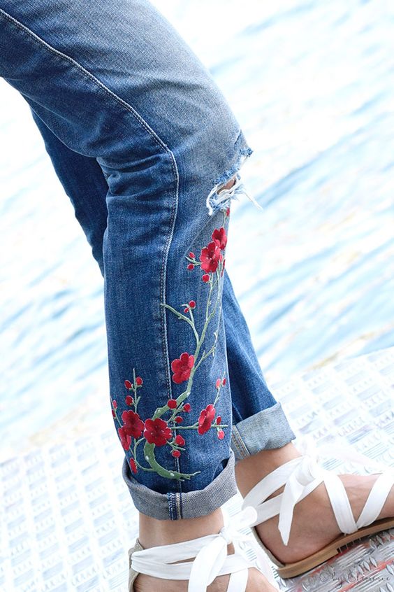 Embroidered jeans