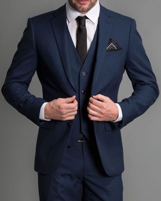 Men's navy suit