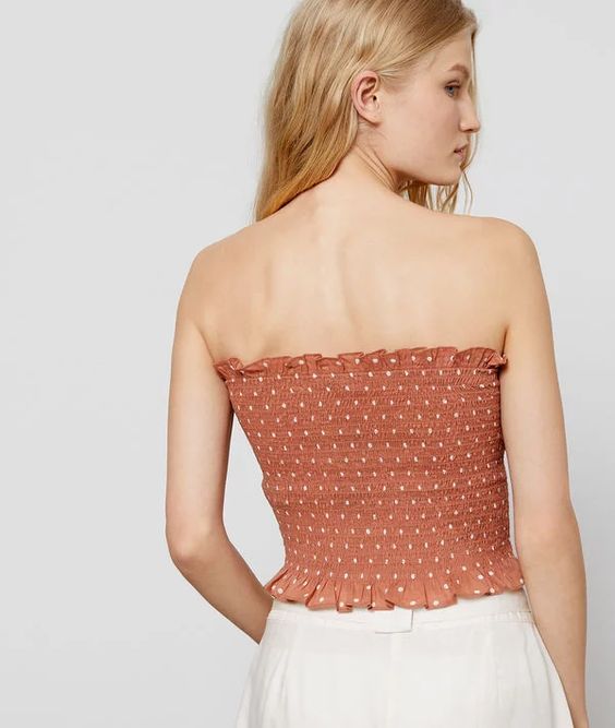Top with tight gathers