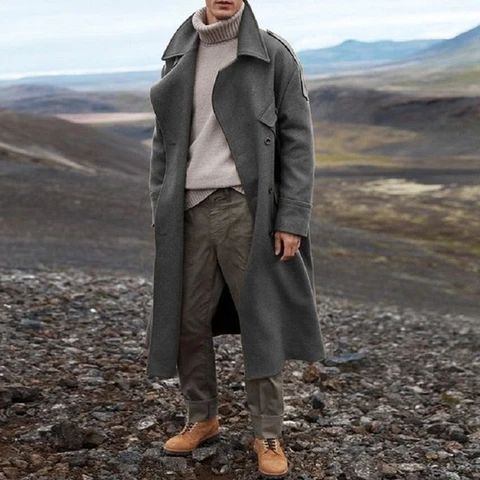 Men's long winter coat