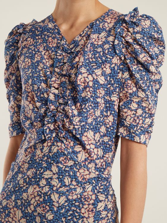Blue floral dress