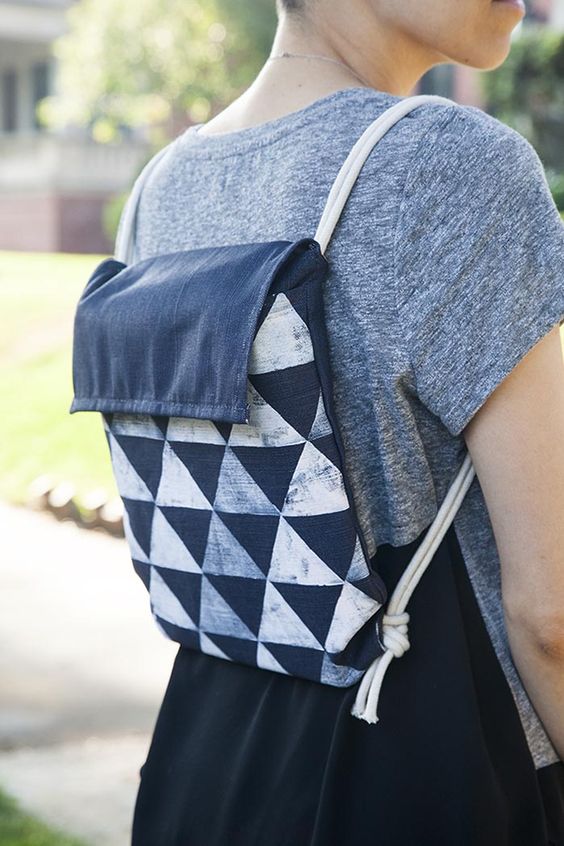 Minimalist backpack with rope straps