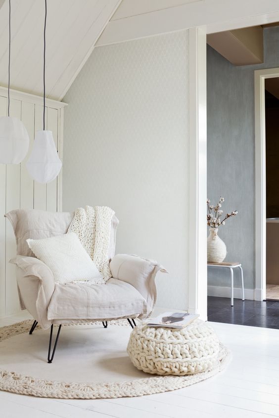 Off-white armchair