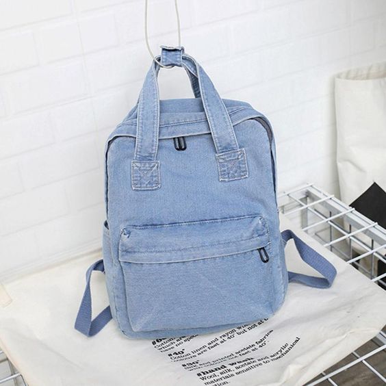 Recycled denim backpack