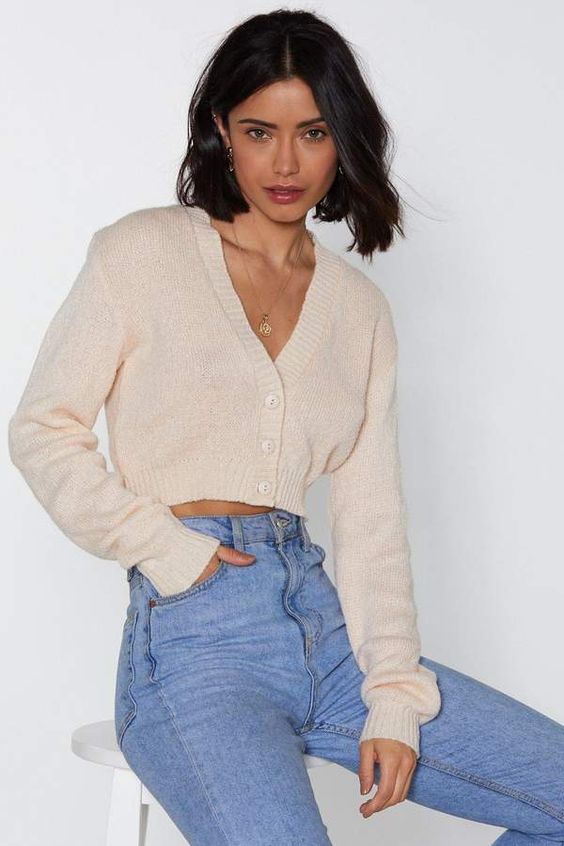 Crop top cardigan