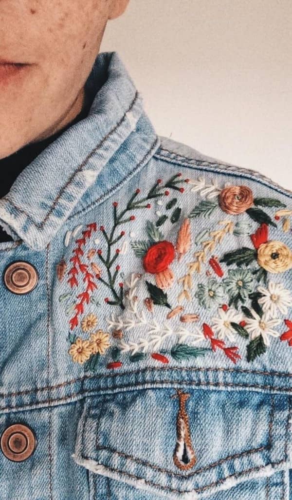 Customised denim jacket