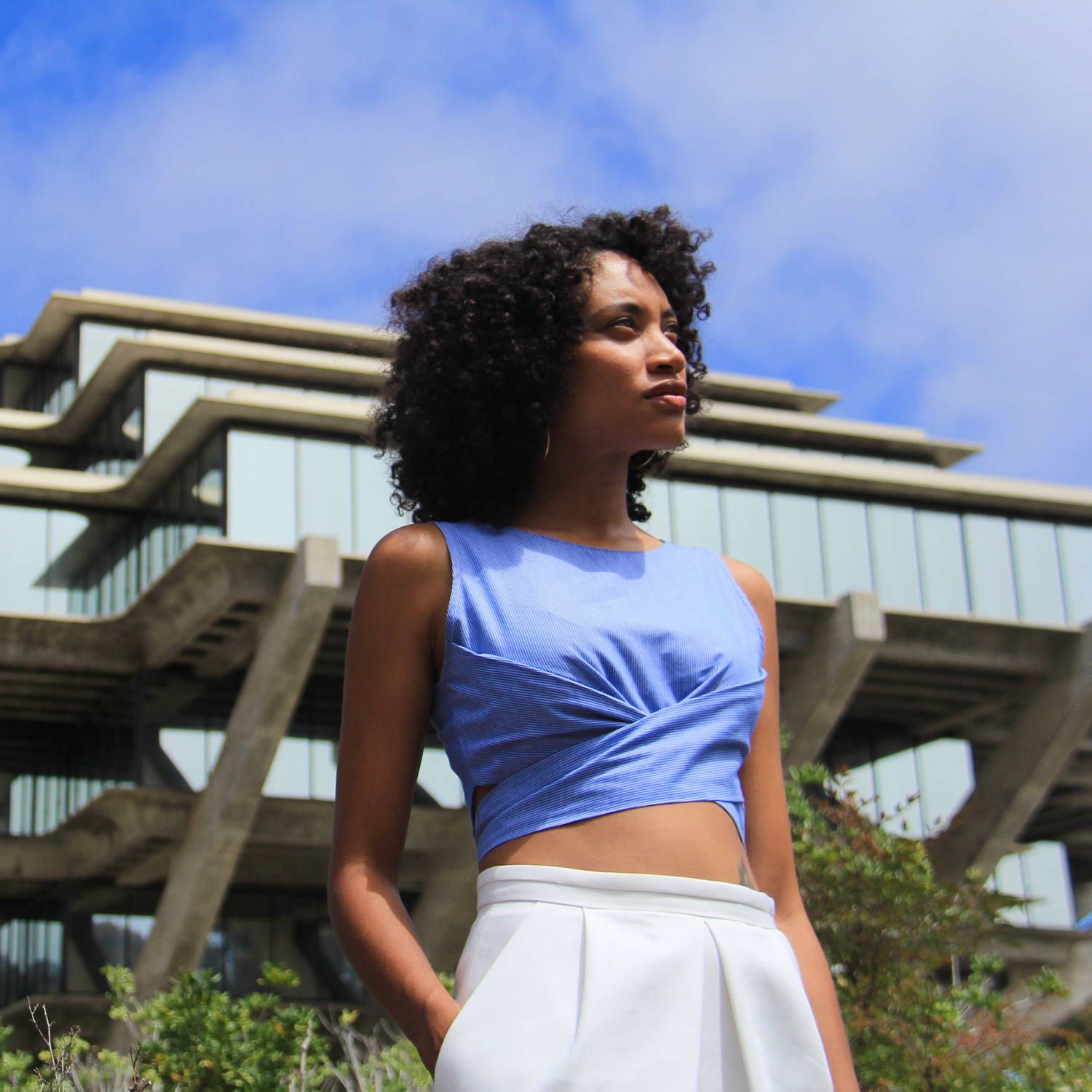 Crop-top blouse