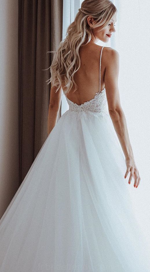 Dress with thin straps